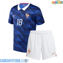Camisa de time de futebol França Warren Zaire-Emery #18 Replicas 1º Equipamento Infantil Mundo 2026 Manga Curta (+ Calças curtas)